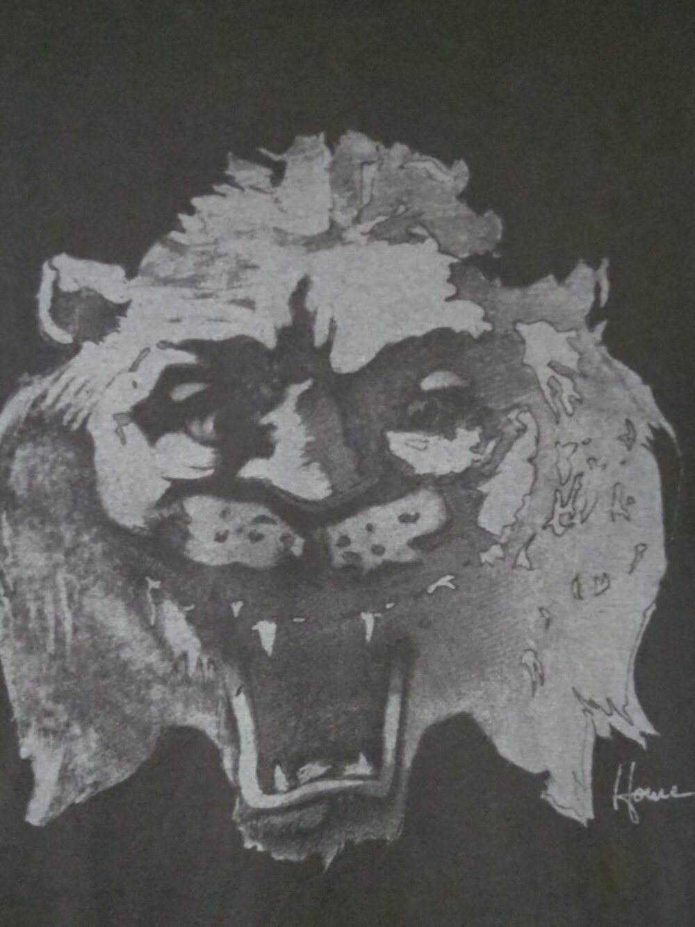 Howe Lion Graphic Tee Men's M Black Pima Cotton Short Sleeve - Picture 2 of 8